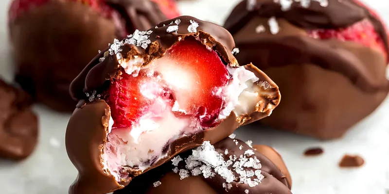 Frozen Chocolate Strawberry Yogurt Bites