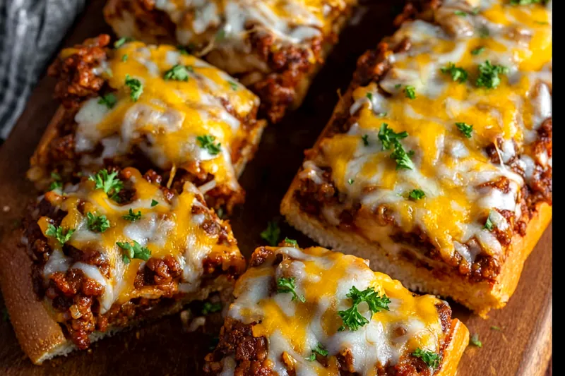 Sloppy joe mixture simmering in a skillet with rich, thick sauce, showing perfectly cooked ground beef with vegetables